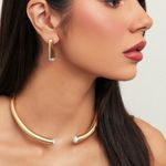 Brinco Palito Ouro Acetinado