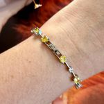 Pulseira Riviera Fio Faca Zirconias Fancy Yellow