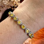 Pulseira Riviera Redonda Fancy Yellow