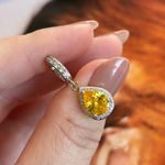 Conjunto Brinco e Pingente Fancy Yellow