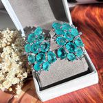 Brinco EarCuff Pedras Ovais Turmalina