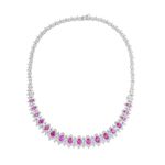 Colar Luxo Safira Rosa 