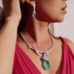 Conjunto Luxo Copo de Leite Turmalina 