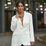 Colar Trabalhado Ródio Branco