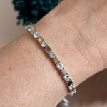 Pulseira Block Mesclada Prateada