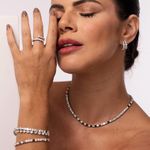 Pulseira Block Mesclada Prateada