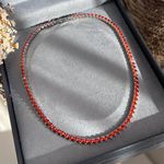 Colar Riviera 4mm Cor Tangerina