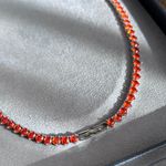 Colar Riviera 4mm Cor Tangerina