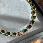 Conjunto Orgânico Verde Esmeralda Dourado