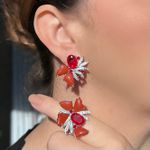 Conjunto Brinco E Anel Carla Prateado