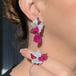 Conjunto Brinco e Colar Lorena Pink