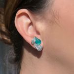 Conjunto Brinco e Colar Folhas Turmalina