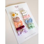 Kit Doce Espera Laços Mini - 11 Unidades (Presilhas) Cores da Foto