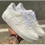 Tênis Unissex Nike Air Force 1 Couro Branco 