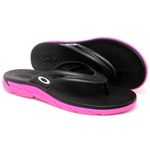 Chinela Oakley Rest II Preta - Rosa