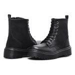 Bota Feminina Coturno Plataforma Baixa Blogueira Moda Preta