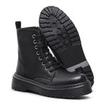 Bota Feminina Coturno Plataforma Baixa Blogueira Moda Preta