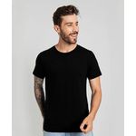 Camiseta Unissex Básica Lisa 100% Em Algodão Preta