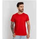 Camiseta Unissex Básica Lisa 100% Em Algodão Vermelha