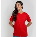 Camiseta Unissex Básica Lisa 100% Em Algodão Vermelha