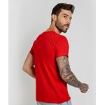 Camiseta Unissex Básica Lisa 100% Em Algodão Vermelha