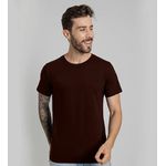 Camiseta Unissex Básica Lisa 100% Em Algodão Marrom