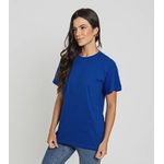 Camiseta Unissex Básica Lisa 100% Em Algodão Azul Bic