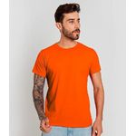 Camiseta Unissex Básica Lisa 100% Em Algodão Laranja