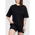 Camiseta Oversized Masculina e Feminina Longa 100% Algodão Preta