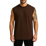 Regata Oversized Unissex 100% Algodão Marrom