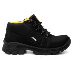 Bota Cano Baixo Catpriime De Segurança Trabalho Epi - Preto com Amarelo