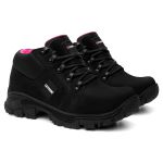 Bota Cano Baixo Catpriime De Segurança Trabalho Epi Feminina - Preto com Rosa