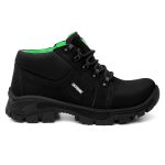 Bota Cano Baixo Catpriime De Segurança Trabalho Epi - Preto com Verde Limão