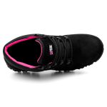 Bota Cano Baixo Catpriime De Segurança Trabalho Epi Feminina - Preto com Rosa