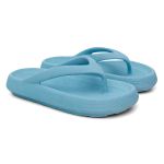 Chinelo De Dedo Nuvem Flatform Anatômico Plataforma Azul Claro 