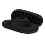 Chinelo De Dedo Nuvem Flatform Anatômico Plataforma Preto