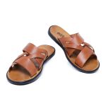 Chinelo Sandália Masculina em Couro Bali Caramelo - Conforto e Estilo Casual 