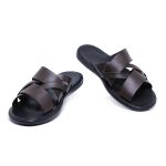 Chinelo Sandália Masculina em Couro Bali Café - Conforto e Estilo Casual 