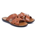 Chinelo Sandália Masculina em Couro Bali Caramelo - Conforto e Estilo Casual 