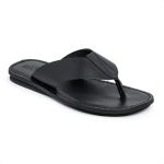 Sandália Masculina Pulse Couro Legítimo Preta – Chinelo Confortável com Estilo Artesanal