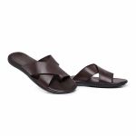 Chinelo Sandália de Couro Masculina Havana Marrom – Casual e Anatômica 