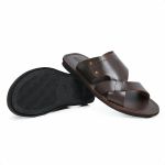 Chinelo Sandália de Couro Masculina Saara Marrom – estilo tropical e despojado