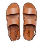 Chinelo Sandália de Couro Masculina Santorini Caramelo – Vibe mediterrânea, elegante e natural