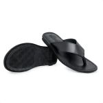 Sandália Masculina Urban Couro Legítimo Preto – Chinelo Artesanal Confortável e Estiloso 