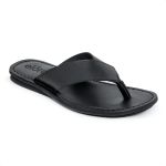 Sandália Masculina Urban Couro Legítimo Preto – Chinelo Artesanal Confortável e Estiloso 