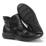 Bota Feminina FG em Couro Serena Preta - Elegância e Versatilidade
