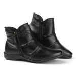 Bota Feminina FG em Couro Serena Preta - Elegância e Versatilidade