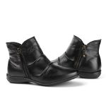 Bota Feminina FG em Couro Serena Preta - Elegância e Versatilidade