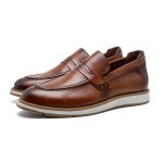 Sapato Social Masculino em Couro Hassen Caramelo - Elegância e Conforto