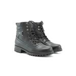 Coturno Feminino em Couro Tratorado Vermont Preto - Pegada Fashion e Conforto